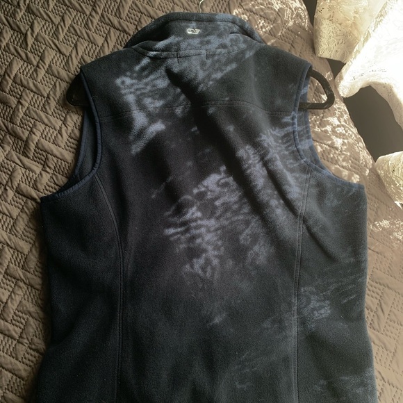Vineyard Vines Dark Navy Fleece ZIP Vest-Medium - Picture 5 of 8